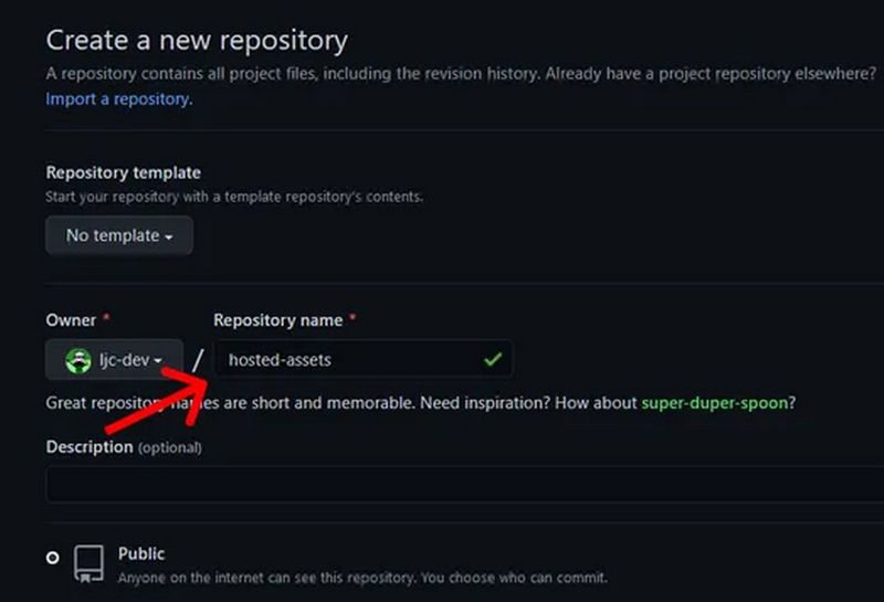 enter repository name