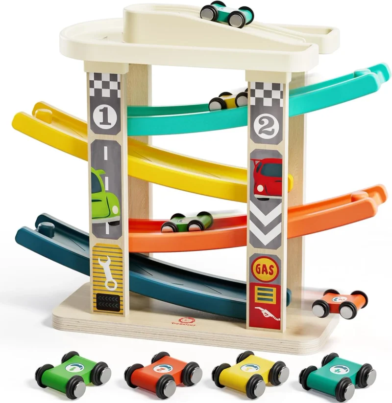 Wooden Race Track Car Ramp Toys