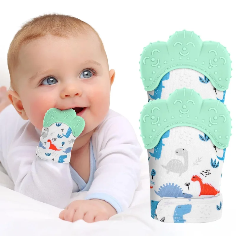 2Pack Silicone Teething Mitt