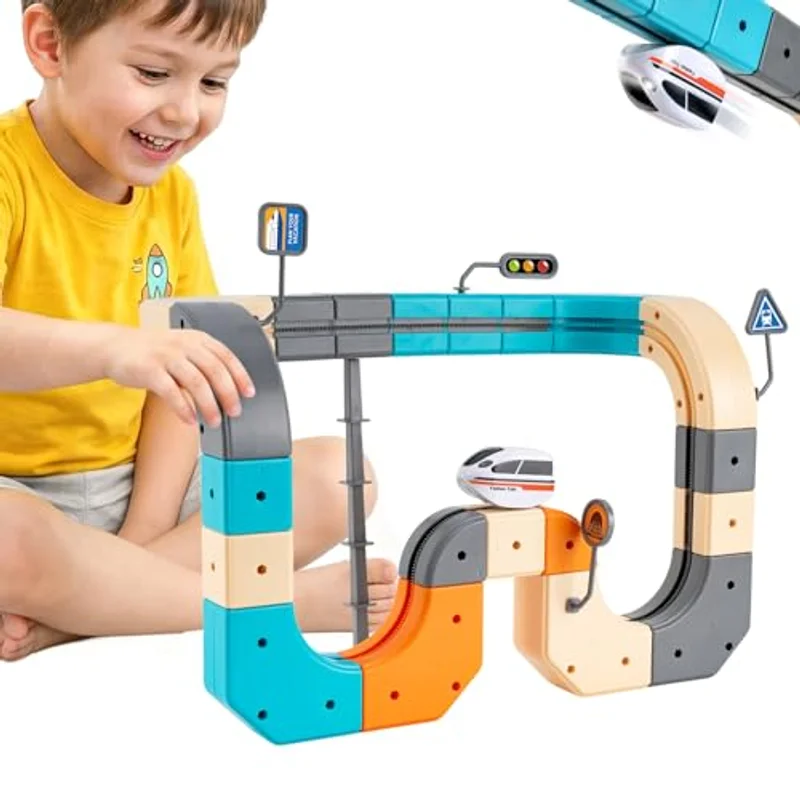 Electric Train Set for Kids 3D Flexible Race