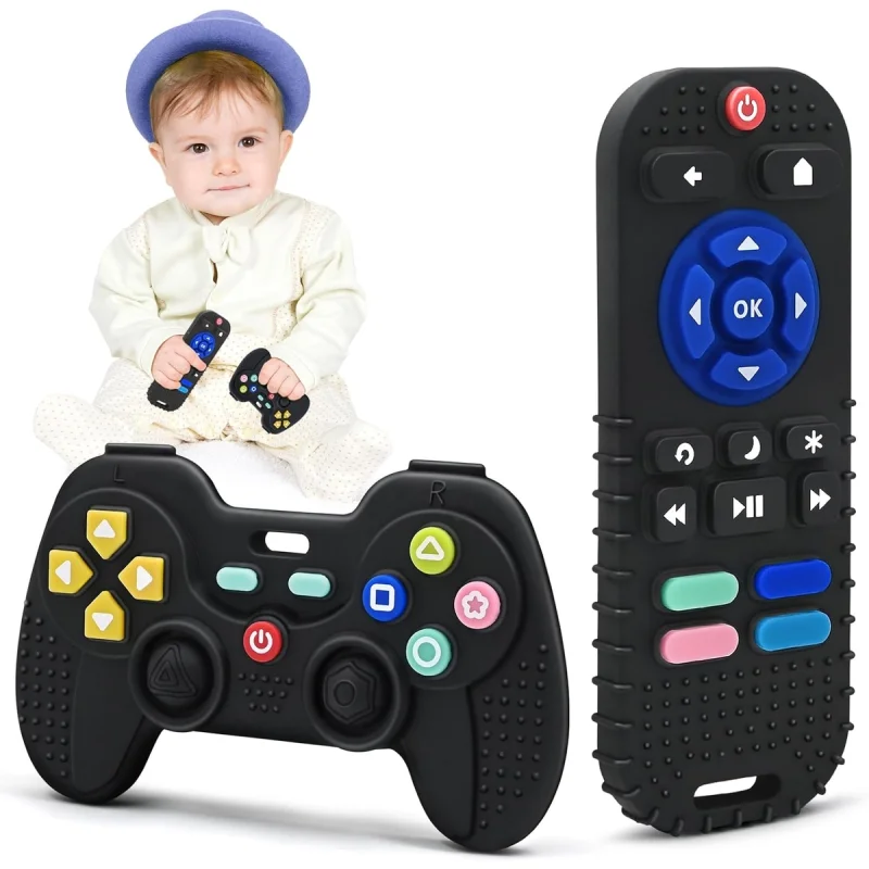 Silicone Sensory Teether Remote & Game Controller
