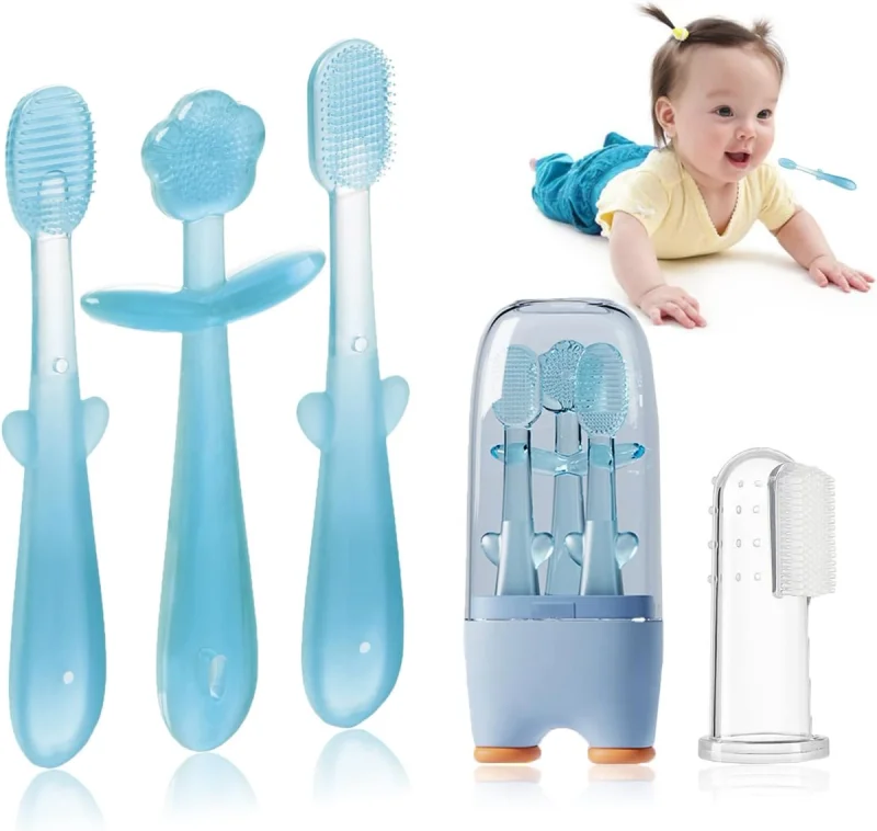 Baby Silicone Toothbrush Set