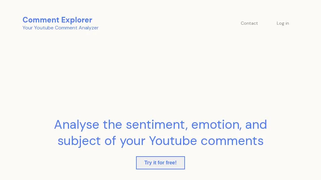 Comment Explorer - Youtube