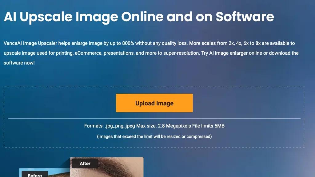 VanceAI Image Upscaler