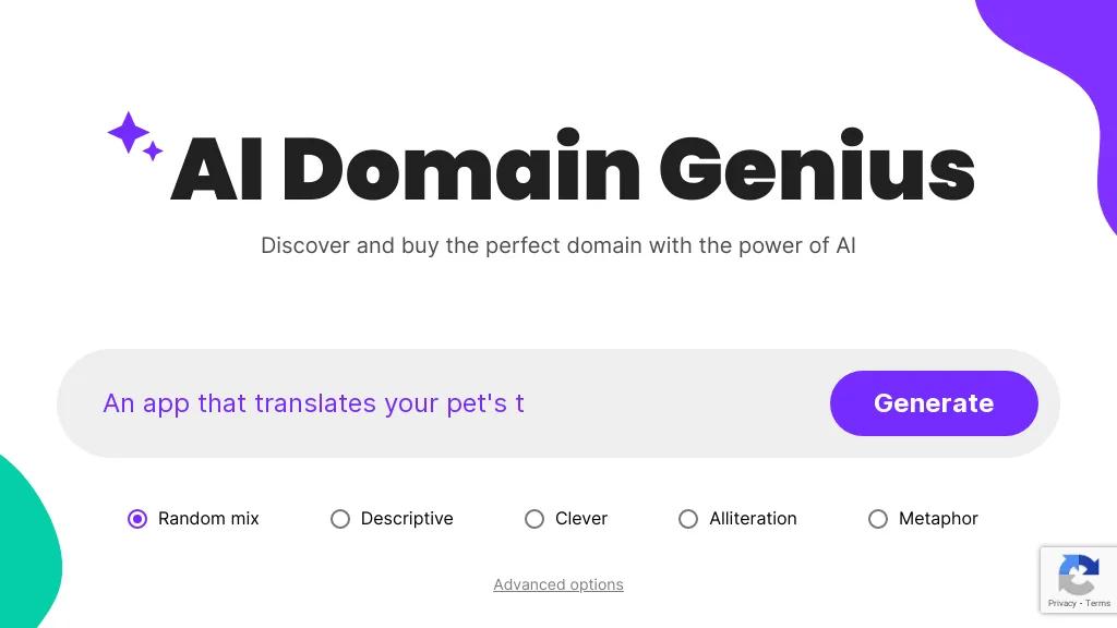 AI Domain Genius