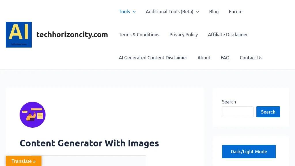 TechhorizonCity Content & Image Generator