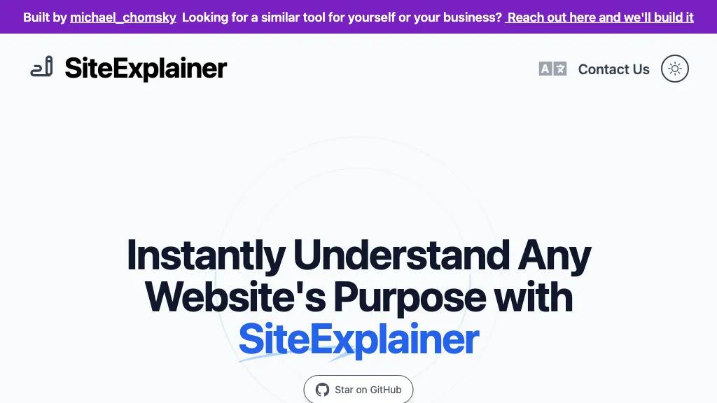 SiteExplainer