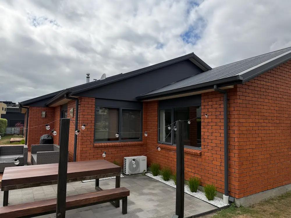 back view of finished exterior painting work in wanaka