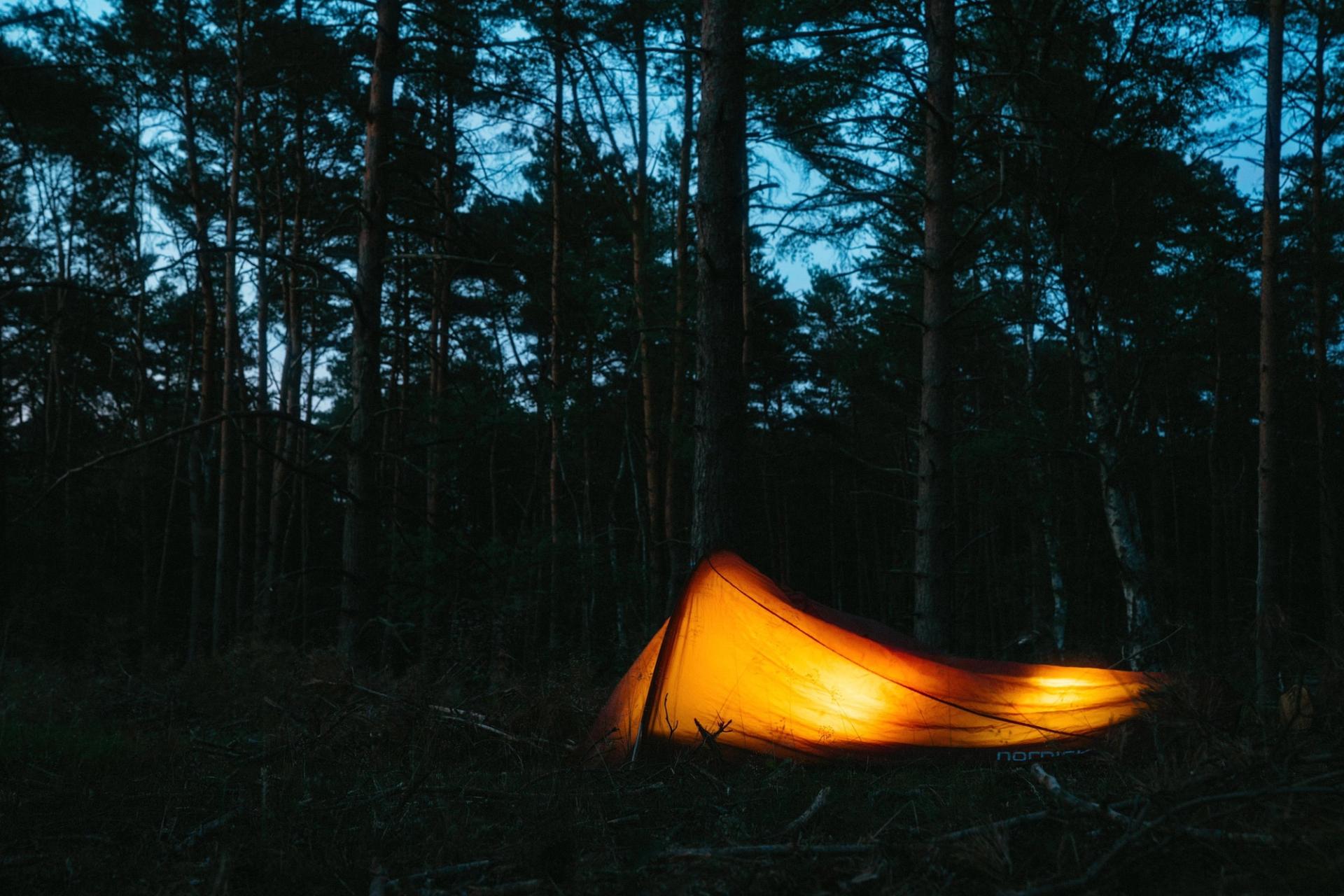 Tent camp nighttime — Björn Lexius, Hamburg, Germany