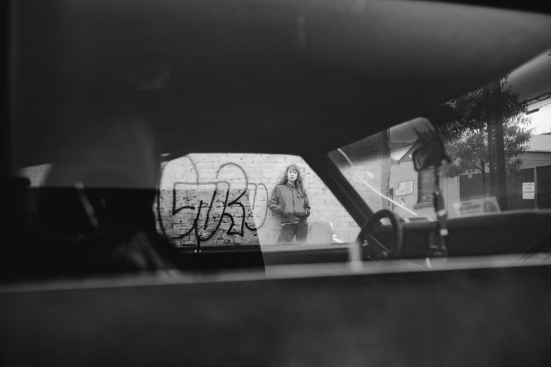 Car window frame bw — Björn Lexius, Brooklyn, New York