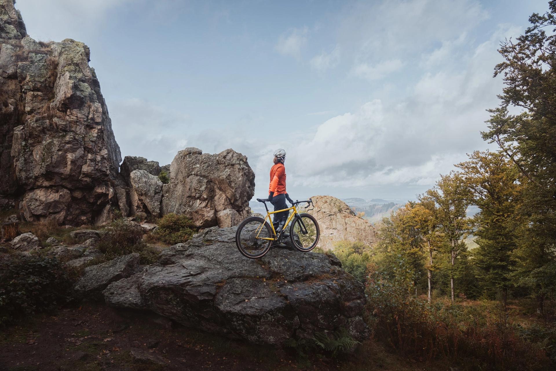 Rider rocky outcrop — Björn Lexius, Sauerland, Germany