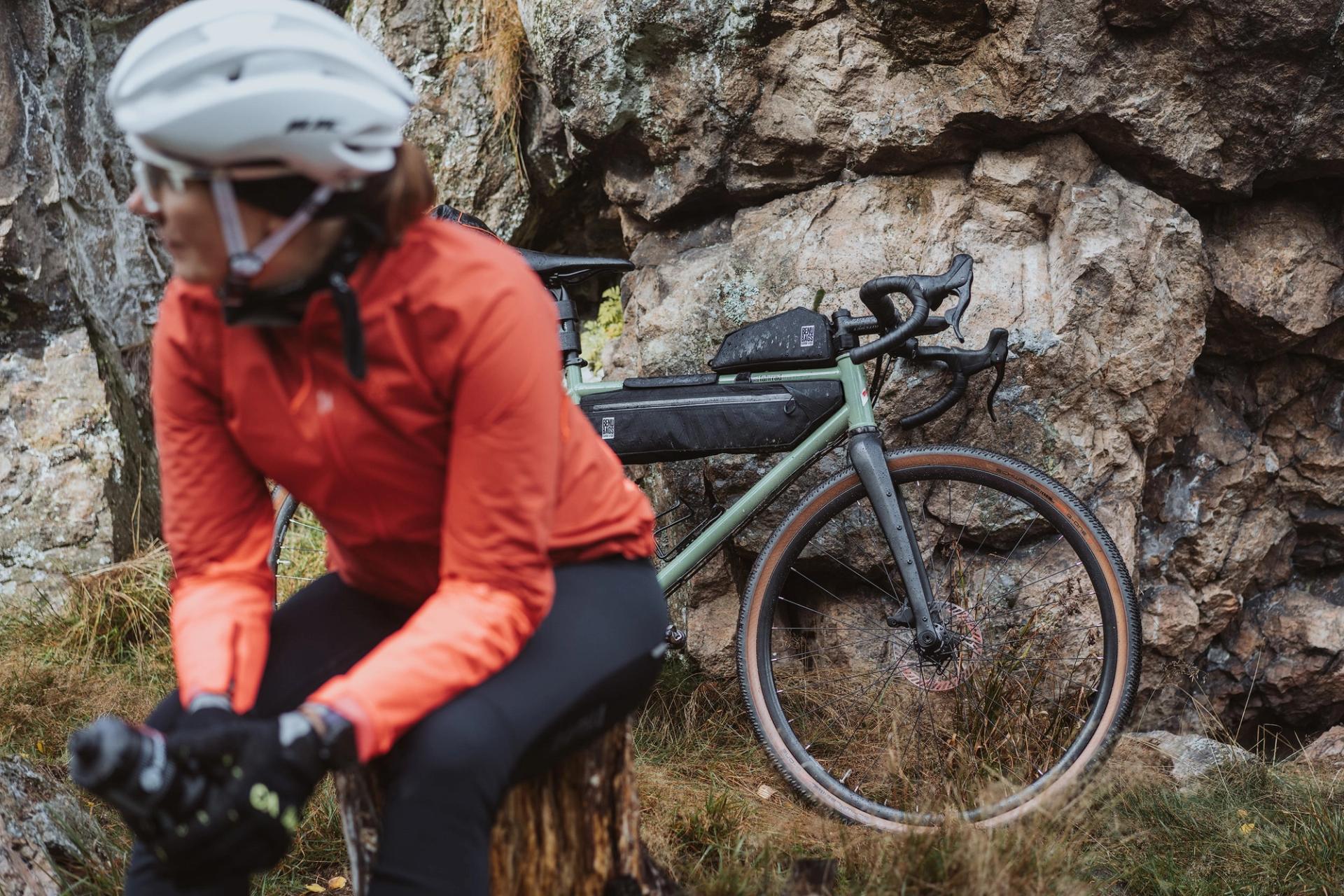 Rider resting rock wall — Björn Lexius, Sauerland, Germany