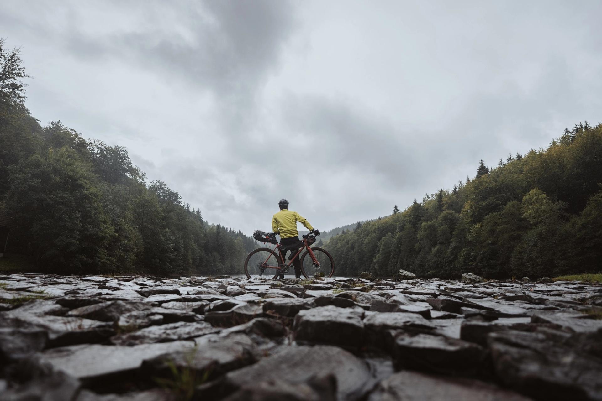 Rider rocky riverbed — Björn Lexius, Sauerland, Germany