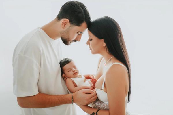Scena della sessione newborn