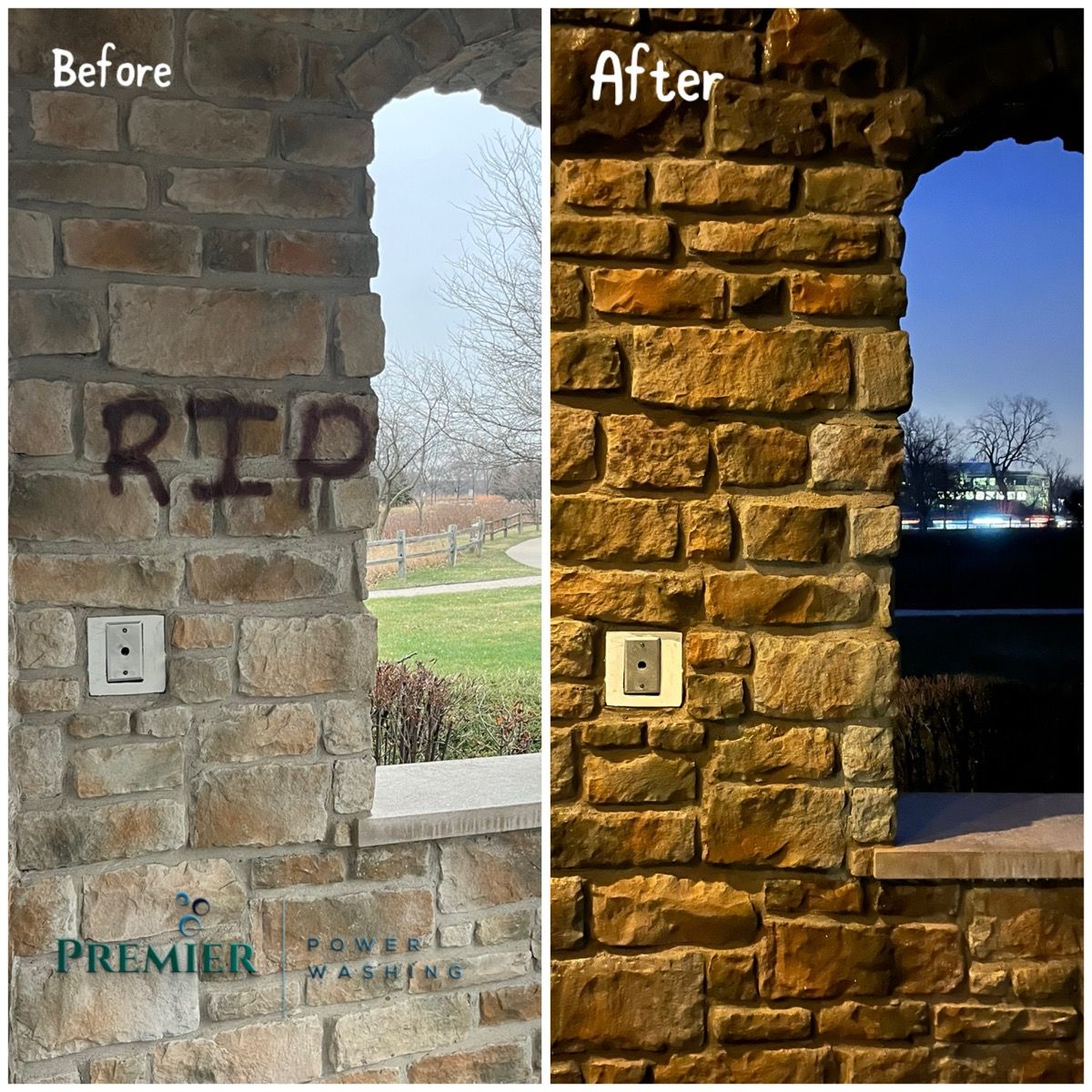 Graffiti power washing