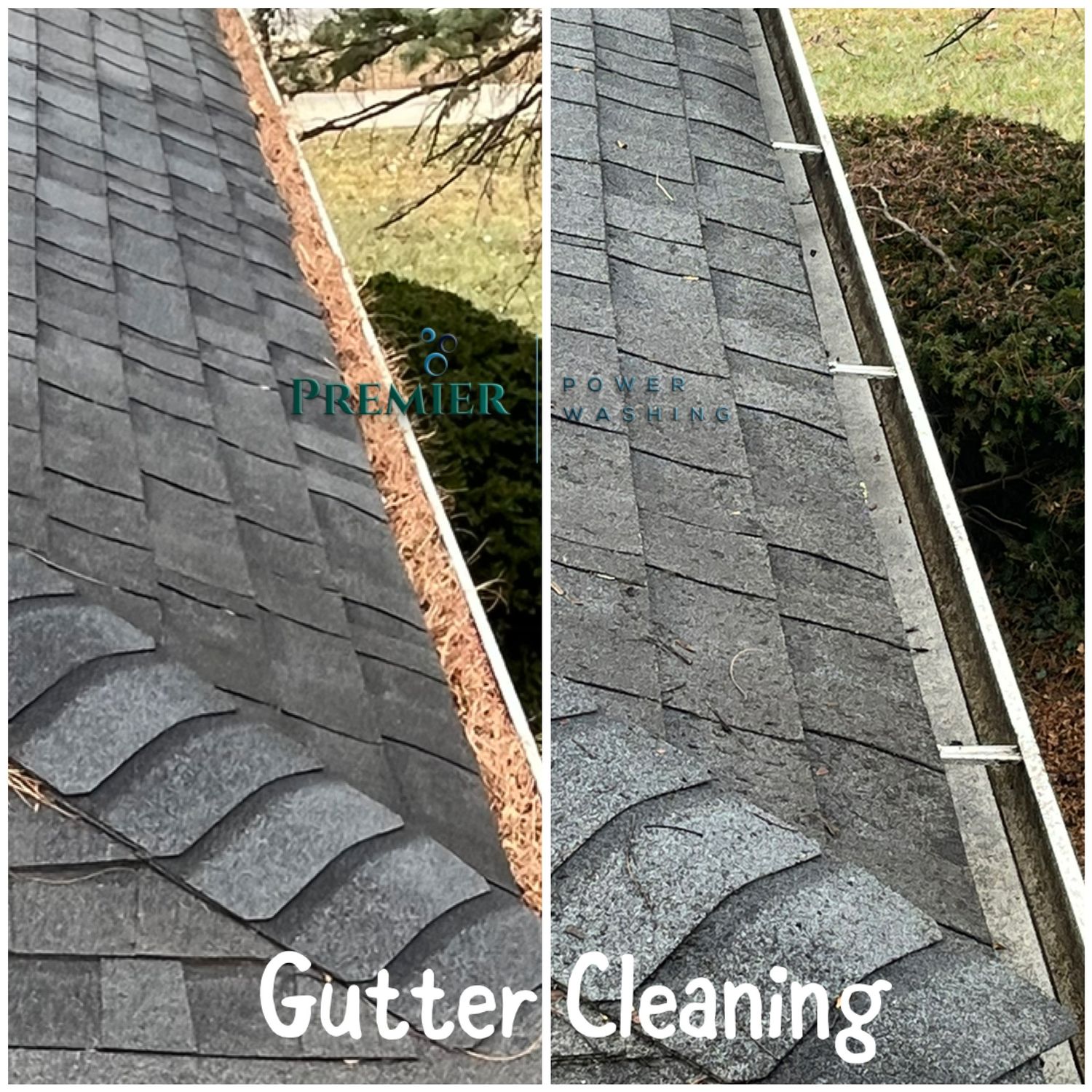 Gutter cleaning complete