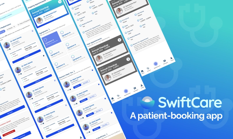 Screen grab from SwiftCare Mockups live view