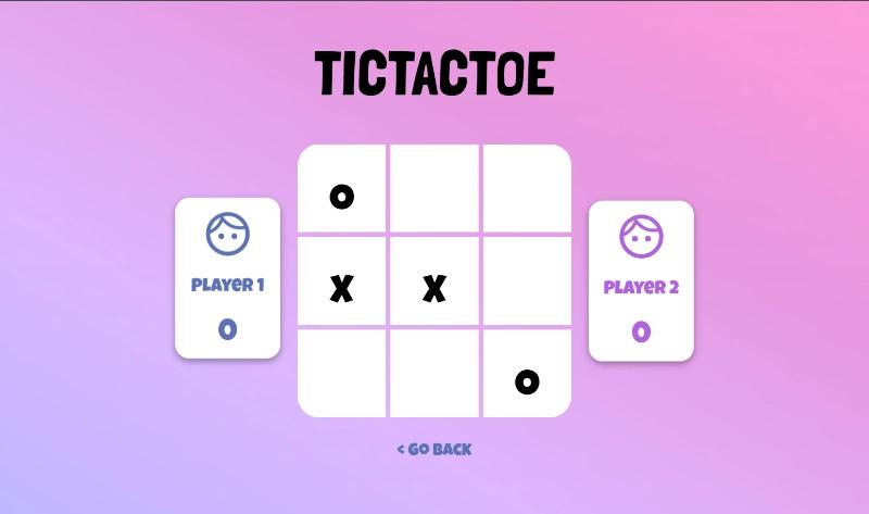 Screen grab from Tic-Tac-Toe live view