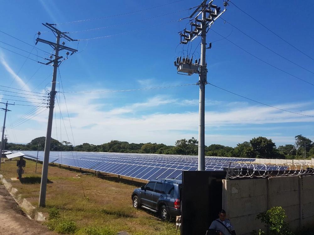 NOJA Power OSM Recloser in front of solar farm installation 