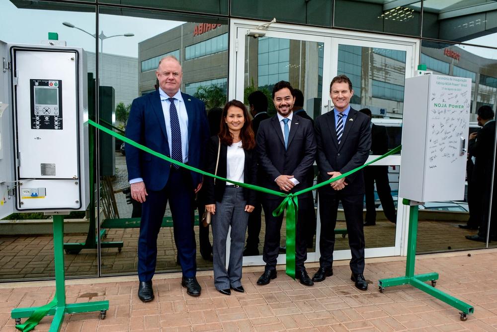 Left to Right – Neil O’Sullivan, Group Managing Director NOJA Power, Quynh Anh Le, Group Finance Director NOJA Power, Bruno Kimura, Managing Director NOJA Power Brazil and Greg Wallis, Consul General for Australia in Brazil