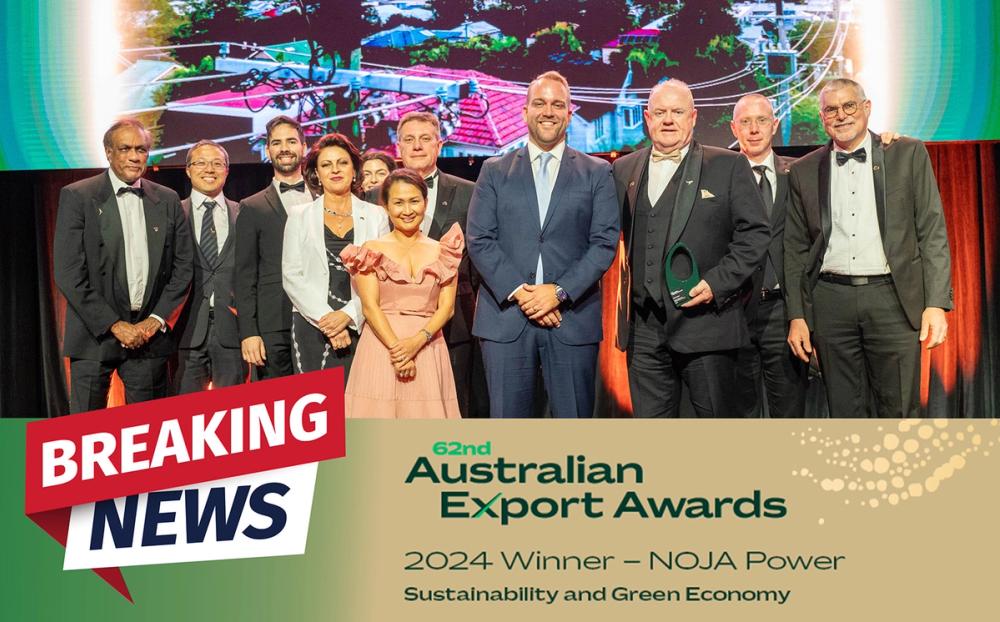 NOJA Power Wins Sustainability Category at Australian Export Awards