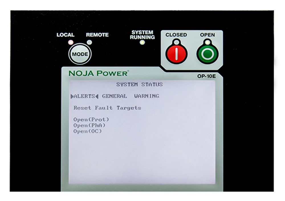 Close Up of the NOJA Power RC Controller HMI Interface Panel