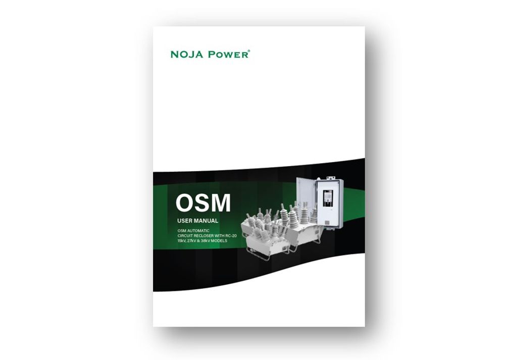 Capa do manual do usuário do religador OSM NOJA-5053-03 © NOJA Power 2024