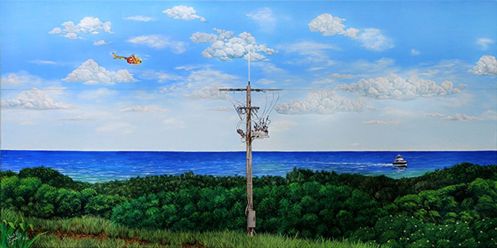 NOJA Power ACR installation in Noosa, Queensland painted by John H. Lynch.