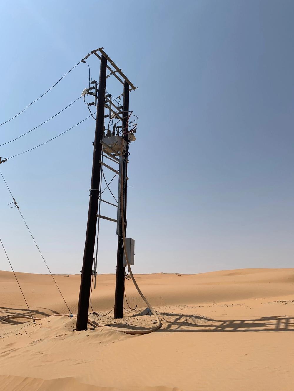 A NOJA Power OSM Recloser with RC10 Control in service in an Arabian Desert.