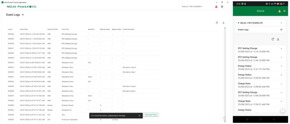 Event Logs of EcoLink® Manager