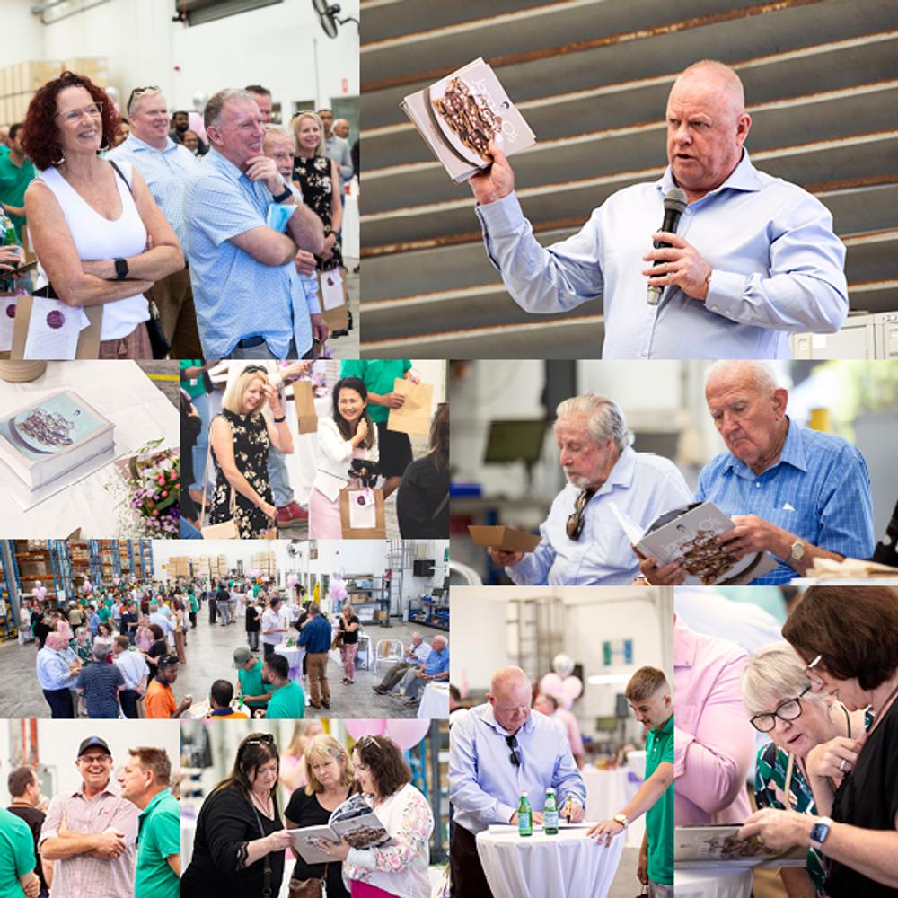 Collage of images from the Launch Event of Jacqui O’s Home Cooking, NOJA Power Warehouse in Brisbane