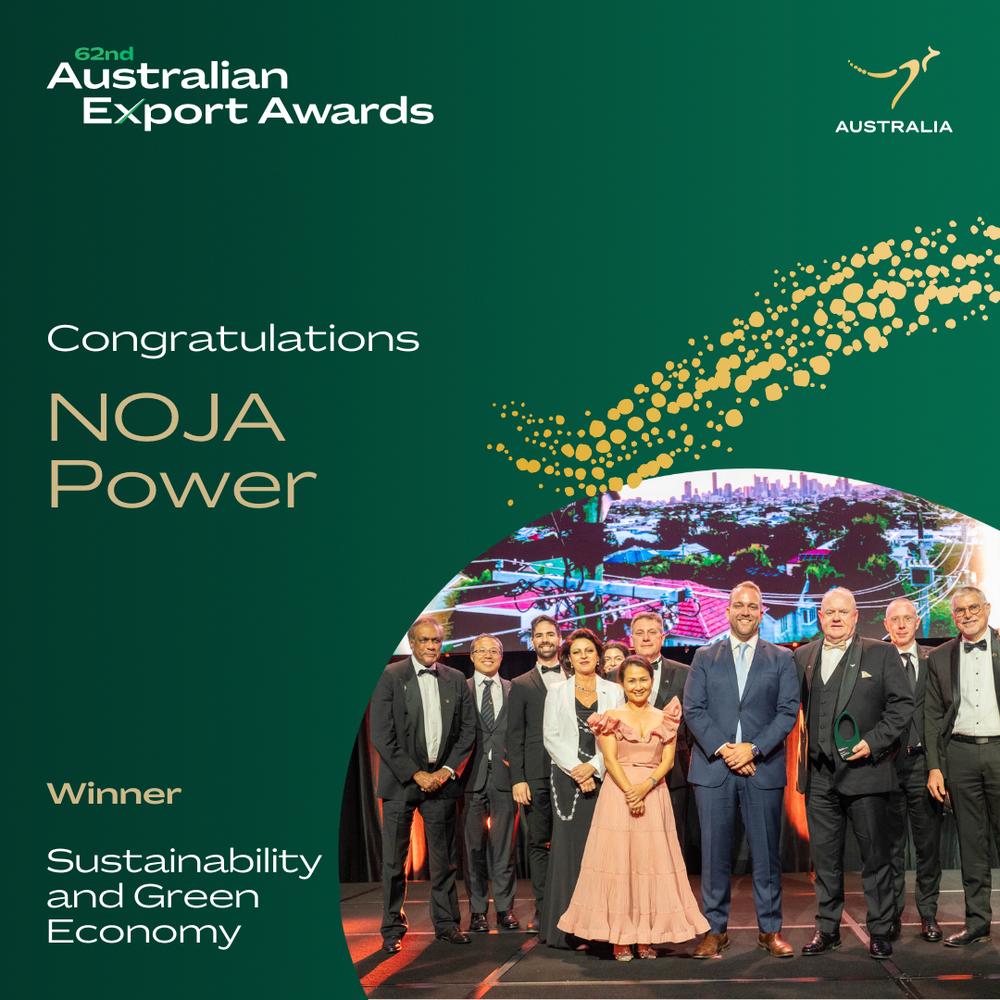 NOJA Power - 62nd Export Awards Winners - Sustainability and Green Economy Banner