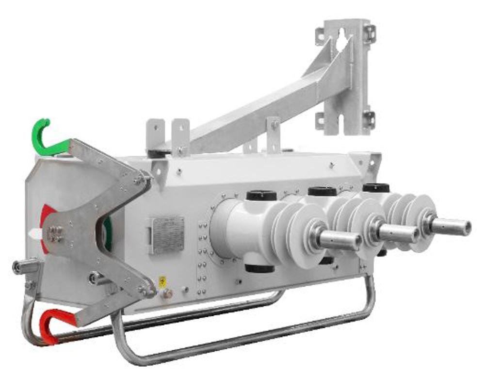 Image of NOJA Power VISI-SWITCH from front and side view with a white background