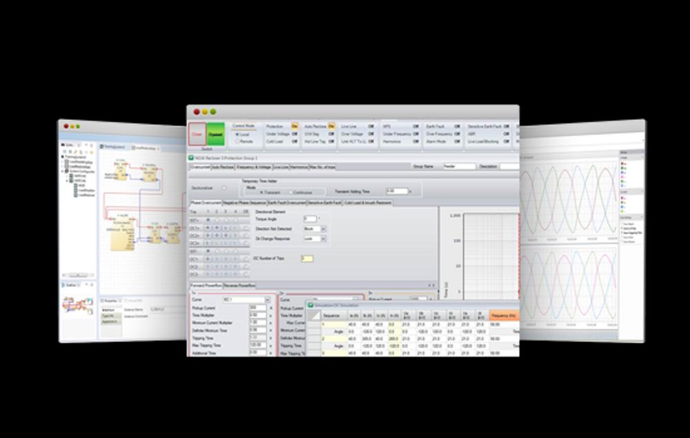 Computer screenshots of NOJA Power CMS Software