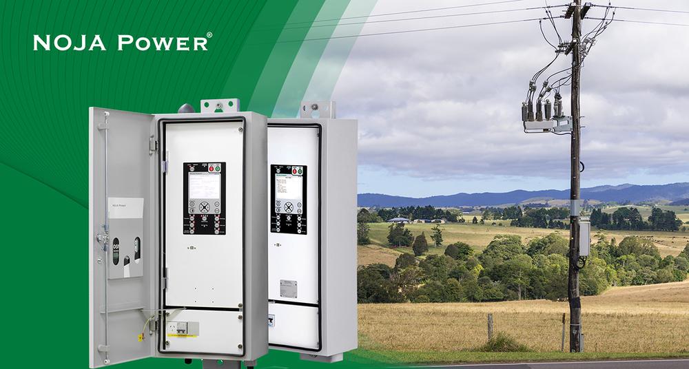 Abstract image showing NOJA Power RC-10 and RC-15 Recloser Controls ans OSM Recloser Installation