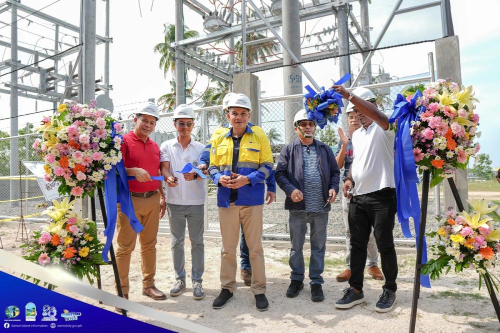 The inauguration ceremony for the Caliclic Substation in the Island Garden City of Samal, Davao del Norte. (Photo: Facebook @Samal Island Information)