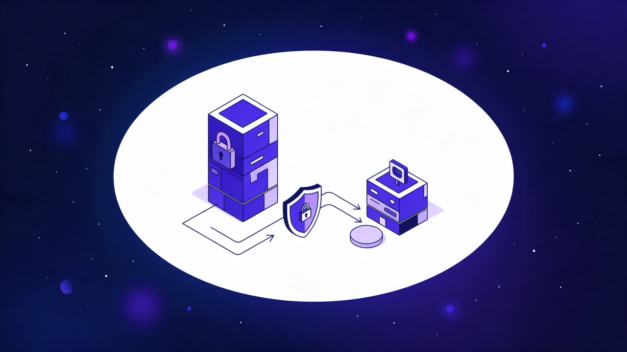 A shield intercepting a network request and redirecting it to a stand-in mock server instead of the real padlocked one, representing API request stubbing in tests