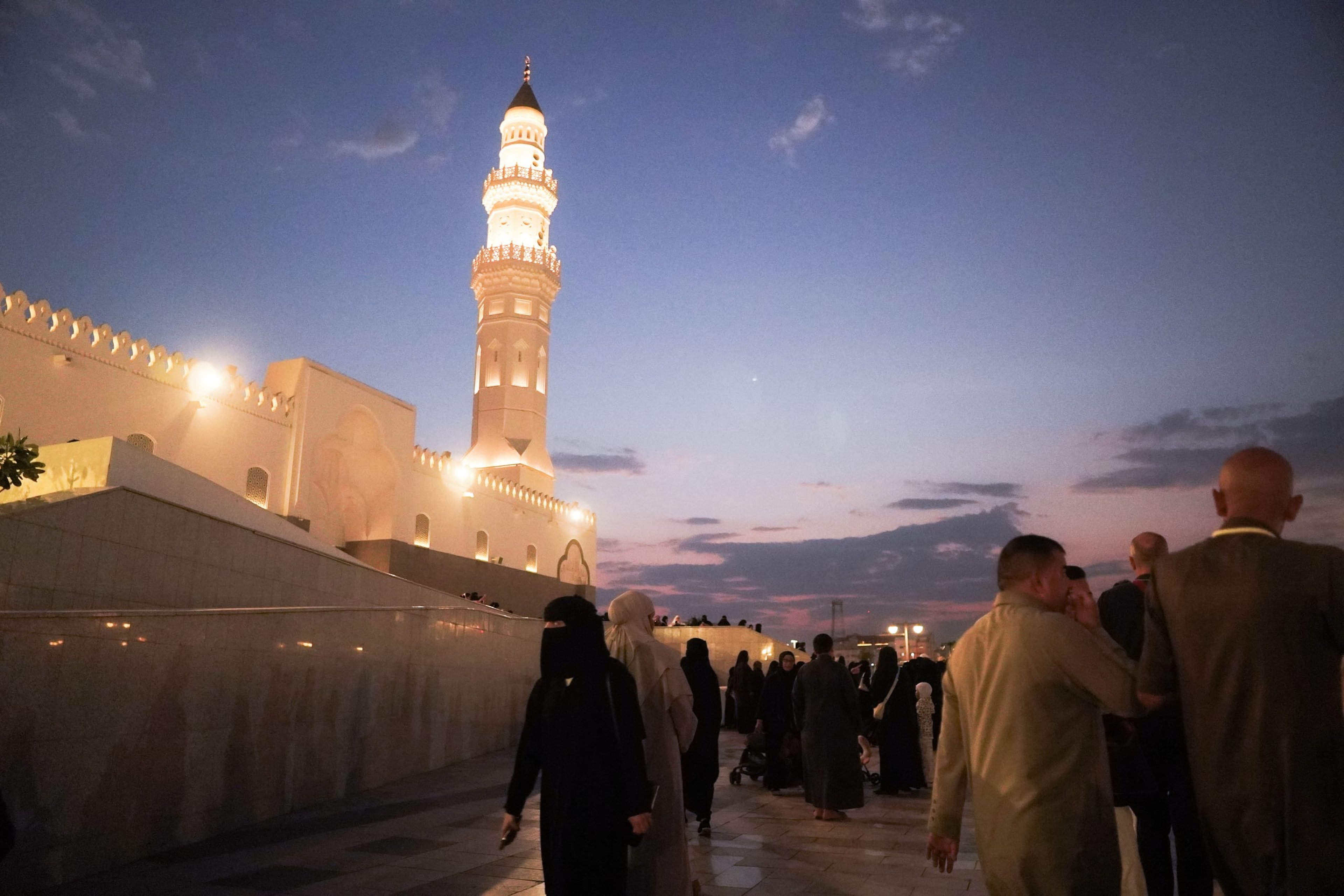 Outside a mosque in Madinah