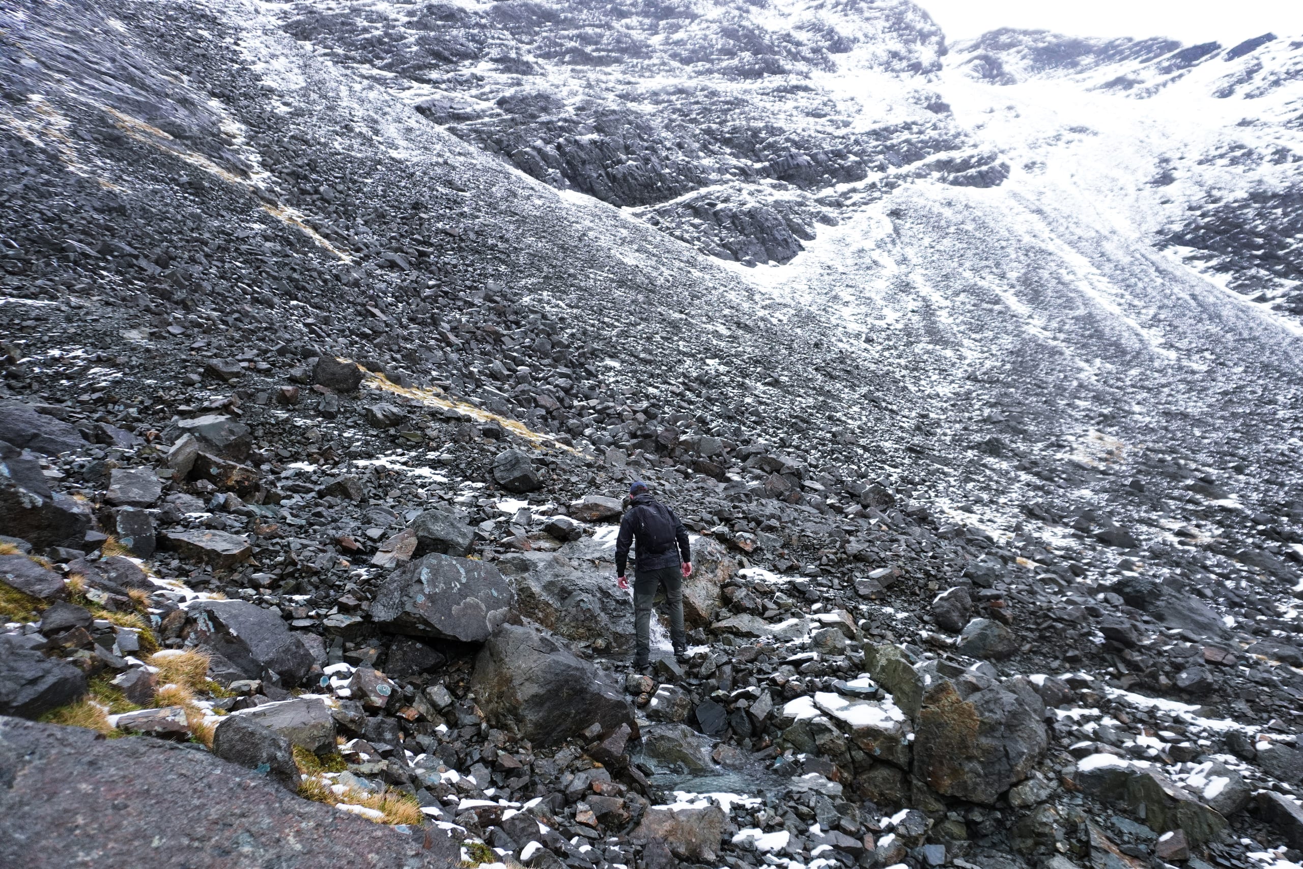 The rocky ascent