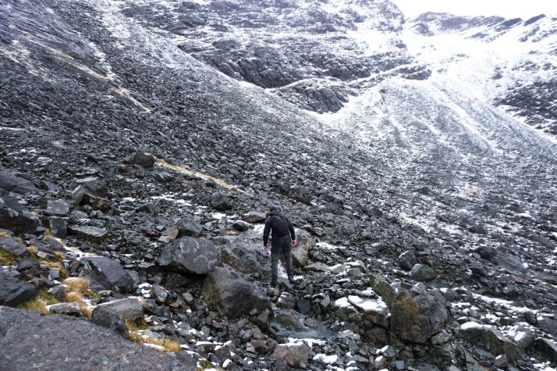 The rocky ascent