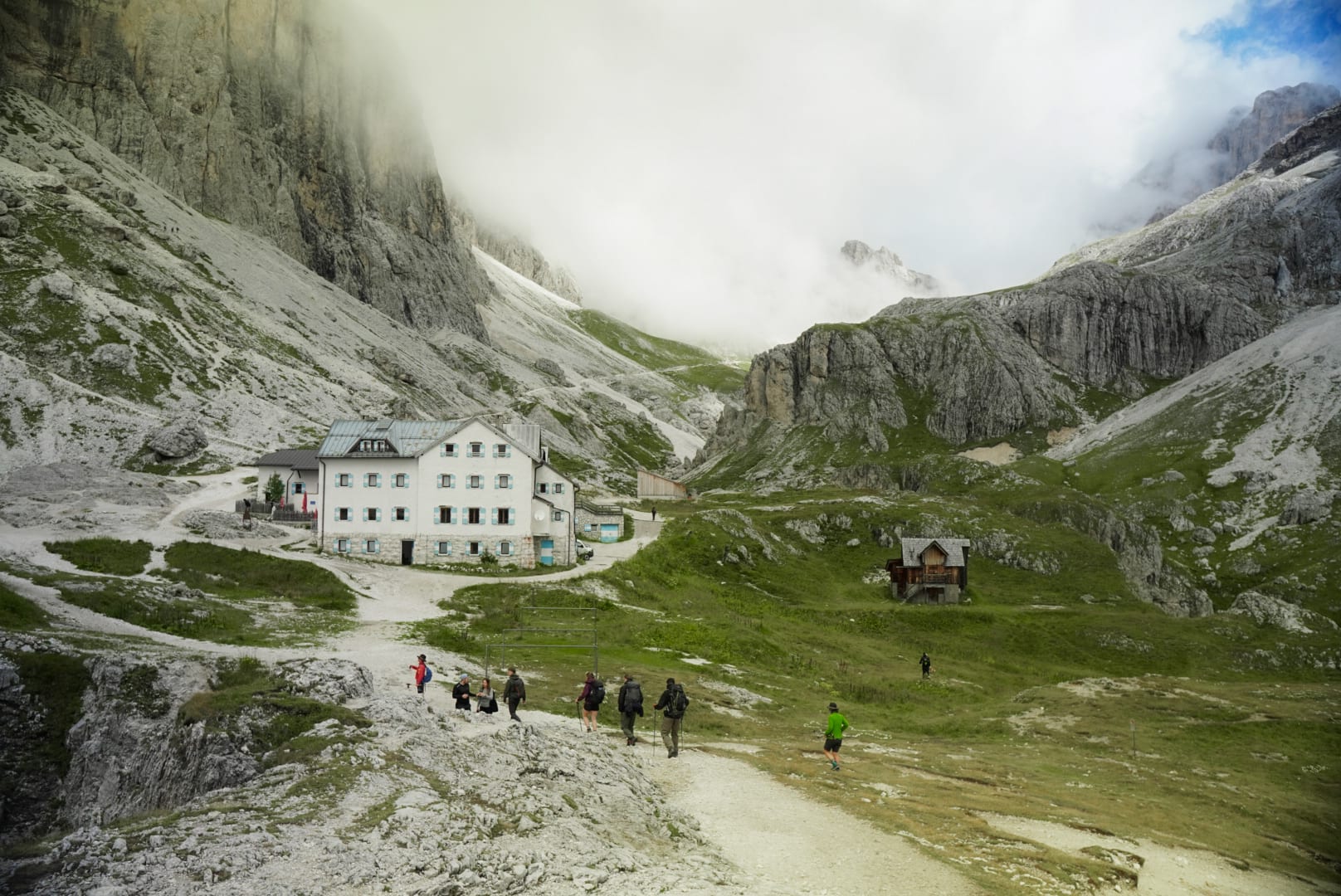 Two rifugios in Val di Fassa