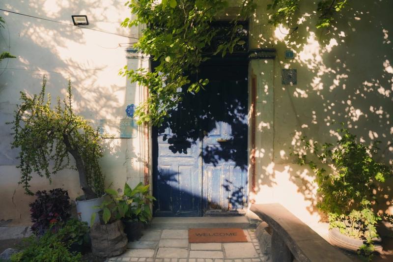The entrance to the woman's guesthouse