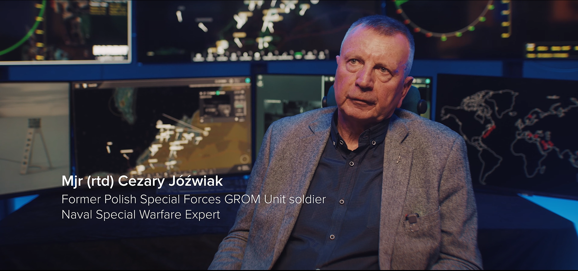 Mjr (rtd) Cezary Jóźwiak, a former operative of the Polish Special Forces GROM Unit and a renowned expert in naval special warfare.