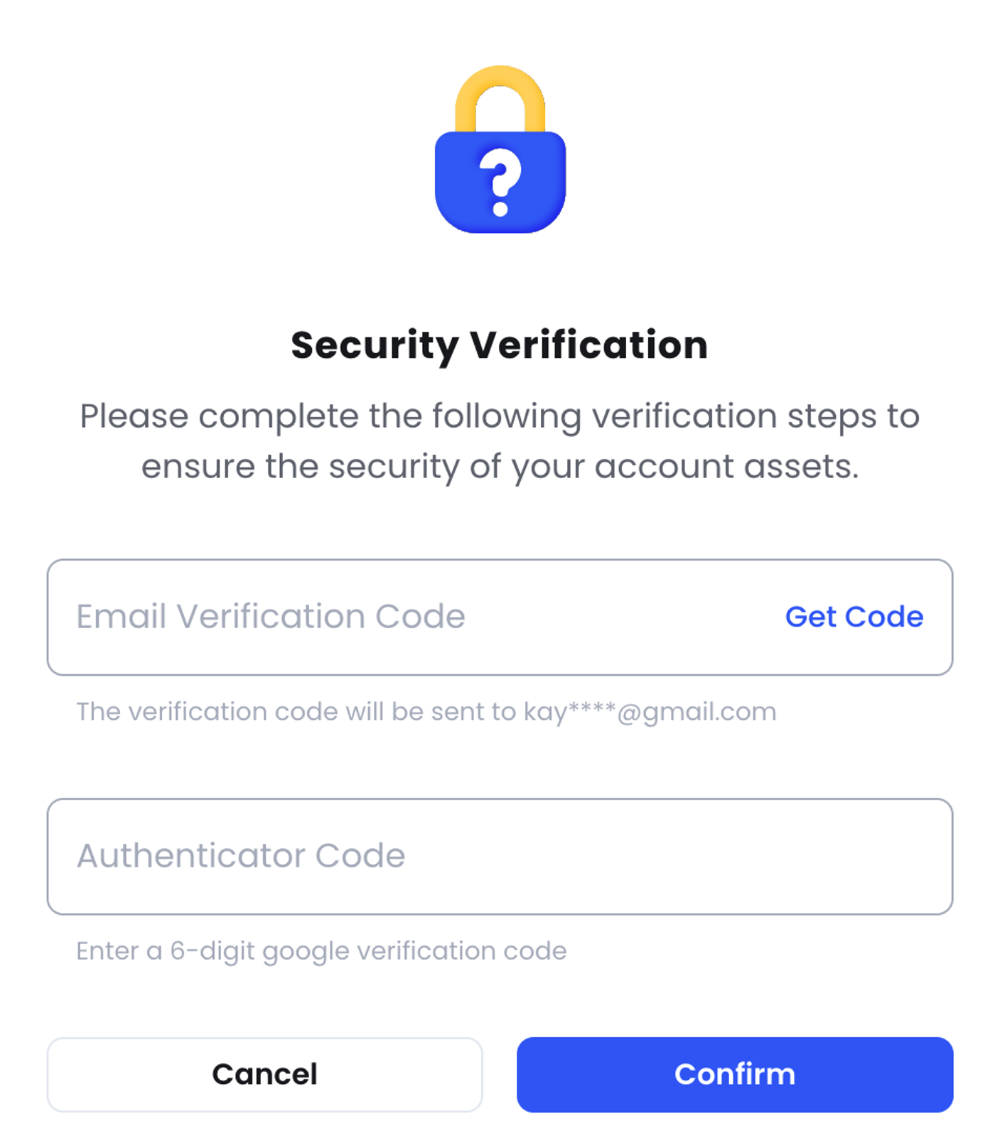 USDT to USD Settlement step4 Complete 2FA Security Verification
