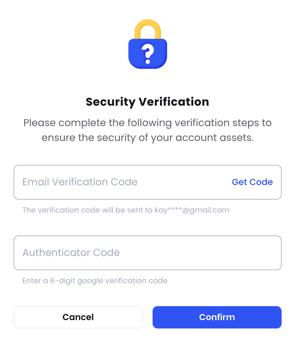 USDT to USD Settlement step4 Complete 2FA Security Verification