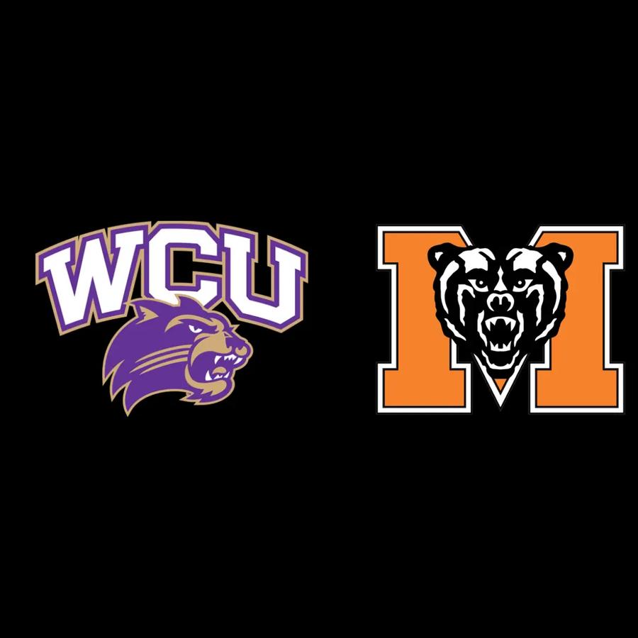 Western Carolina and Mercer Logos side by side