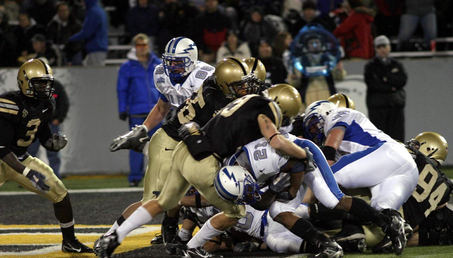 Air Force has played two weeknight games against their Service Academy rivals, in 2004 and 2006.