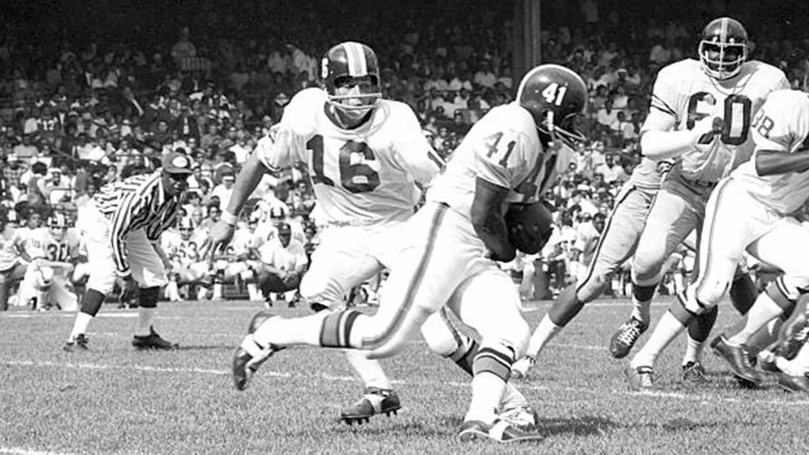 Morgan State's George Nock rushing with the football