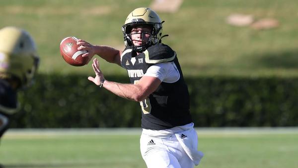 Wofford QB Bryce Corriston attempting a pass