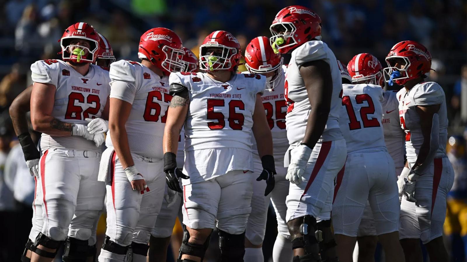 YSU Offensive Line during a game